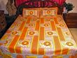 Cotton Bedcover-3p Bronze Color Floral Cotton India Bedspread Coverlet Throw King