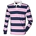 Front Row Men's Striped Sports Rugby Polo Shirt