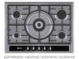 Neff Front control wide gas hob 70cm Stainless Steel Series 2