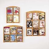 Contemporary Series Pocket Literature Rack Size: 6 Pockets, Finish: Walnut