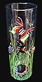 Butterfly Meadow Design - Hand Painted - Large Vase - 10 inches tall