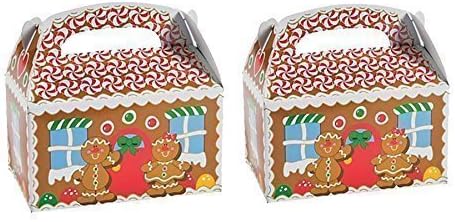 2 Dozen Gingerbread Cardboard Treat Boxes (24 Total)