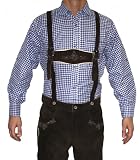 Trachtenhemd für Trachtenlederhosen Oktoberfest Trachtenmode Blau/karo, Größe:L Produktbild