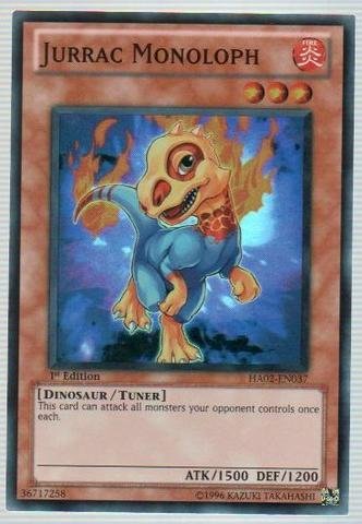 Yu-Gi-Oh! - Jurrac Monoloph (HA02-EN037) - Hidden Arsenal 2 - 1st Edition - Super Rare
