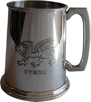 Welsh Dragon Pewter 1 Pint Tankard