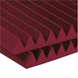 Auralex 2SF24BUR 2 Studiofoam Wedge Panels in Burgundy 12-2'x4'x2 panels