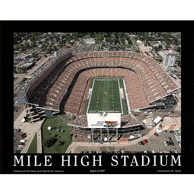 (8x10) Mike Smith Denver Broncos Mile High Stadium Sports Poster Print