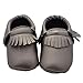 Voberry® Infant Baby Tassels Sneakers Soft Sole Anti-Slip Prewalker Toddler Moccasins (12~18 Month, Grey)