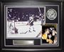 Bobby Orr Boston Bruins - ''The Goal'' 35th Anniversary - Framed 16x20 Autographed Photograph, Special Puck, and 8x10 Unsigned Photograph