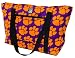 Clemson University Logo Tigers Deluxe Tote Bag with COTTON FABRIC Surface and WATERPROOF LINING