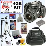 Canon EOS Digital Rebel XT - Digital camera - SLR - 8.0 Mpix - Canon EF-S 18-55mm lens - optical zoom: 3 x - supported memory: CF, Microdrive - black