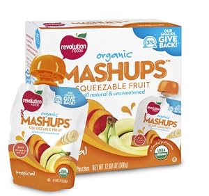 Revolution Foods Organic Mashups, Tropical, 3.17-Ounce Pouches (Pack of 12)