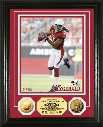 Highland Mint NFL Arizona Cardinals Larry Fitzgerald 24KT Gold Coin Photomint