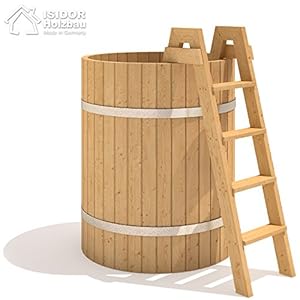 ISIDOR Hot Tub Spa Plunge Pool Outdoor Hottub 110 Wooden Tub with 