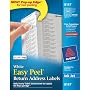 Avery Easy Peel Return Address Labels for Inkjet Printers, 0.5 x 1.75 Inches, White, Pack of 2000 (08167)