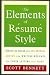 The Elements Of Resume Style