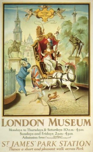 London Museum 1928 The Tube Ad London Underground Vintage Poster