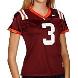 Nike Virginia Tech Hokies #3 Women's Replica Football Jersey - Maroon (Small)