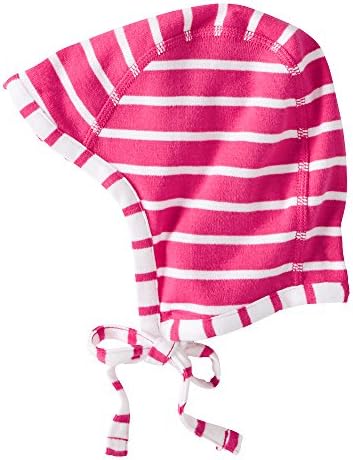 Hanna Andersson Baby Pilot Cap In Organic Cotton, Size XXS (0-3 Months), Zing Pink/White