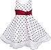 Sunny Fashion Girls Dress Wine Red Dot Tulle Party Pageant Unique Design