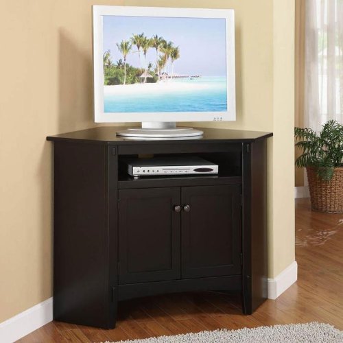 Powell Furniture Black 2-Door Corner TV Stand - 502-954