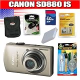cheap Canon PowerShot SD880IS 10MP Digital Camera with 4x Wide Angle Optical Image Stabilized Zoom (Gold) Package 2