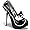 TEEZE-01, 5 3/4" Pump Black-White Patent Size 6