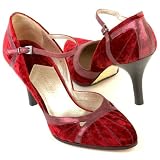 Kenneth Cole Velvet Hoop Red high-heels