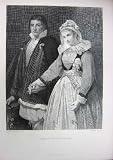 1873 Art Journal Man Woman Church Dress Romance