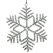 Set of 6 Handmade Snowflake Iron and Glass Pendant Christmas Ornaments, 6 Inches - Ideal Decorations for 25th Anniversary