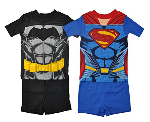 Batman V Superman Little Boys Big Boys 4pc Cotton Pajama Short Set