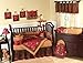 Oriental Garden Asian Red Baby Girl Bedding 9pc Brocade Crib Set by Sweet Jojo Designs
