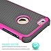 Tekcoo iPhone 6S Case, iPhone 6 Sturdy Case,[Tmajor] for iPhone 6 / 6S (4.7 INCH) Case Shock Absorbing Impact Defender Slim Cover Shell w/Plastic Outer & Rubber Silicone Inner [Hot Pink/Black]