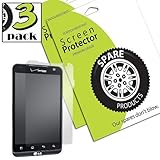Spare Products (3 Pack) of LG Revolution Screen Protectors (CLEAR)