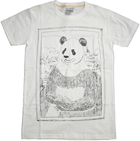 Kai3 Men's Graphic T-Shirt The Panda Lisa Extra Large White