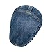 lethmik Denim Flat Cap Newsboy Ivy Irish Hats Jean Cabbie Scally Cap Duckbill Hat Plain Dark Blue