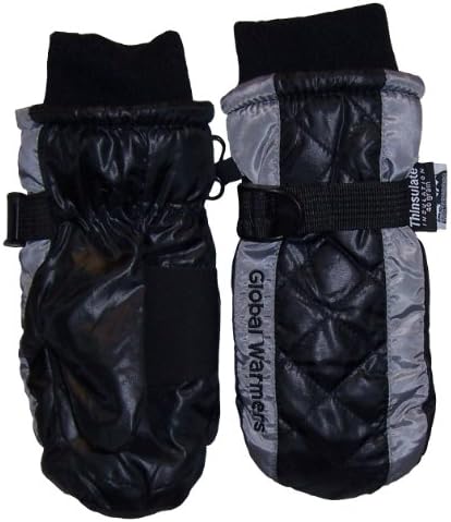 Glabal Warmers Tm Boys Shiny Quilted Taslon Ski Mitten By N'ice Caps