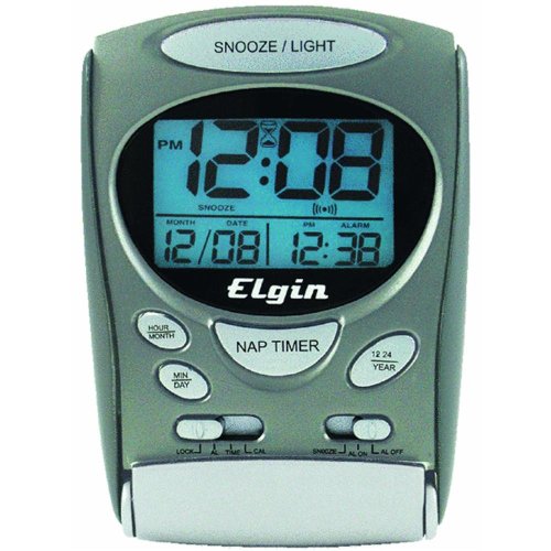 Timex ELGIN LCD ALARM CLOCK PERP INTRUSIONSILVER Guide! nhanh