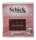 Schick Personal Touch Razor Refill, 4-count, (Pack of 3)