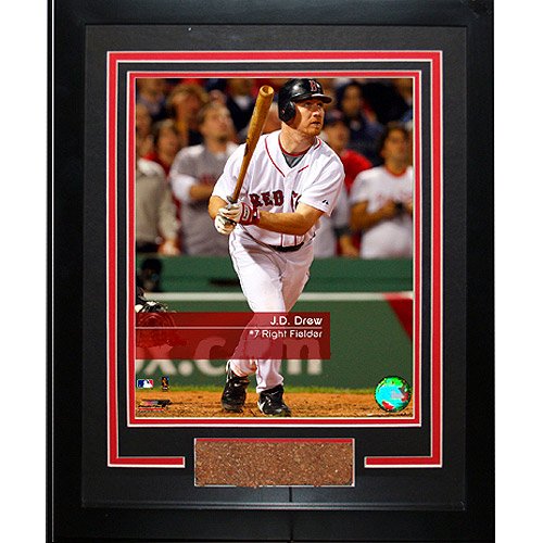 Steiner Sports Boston Red Sox JD Drew Framed 11x14 Dirt Collage