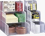 Rubbermaid 29895 Spacemaker 4-1/2x12 plastic 3-tier bin, removable dividers, clear