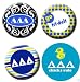 Set of 4 * TRI DELTA * Pinback Buttons 1.25