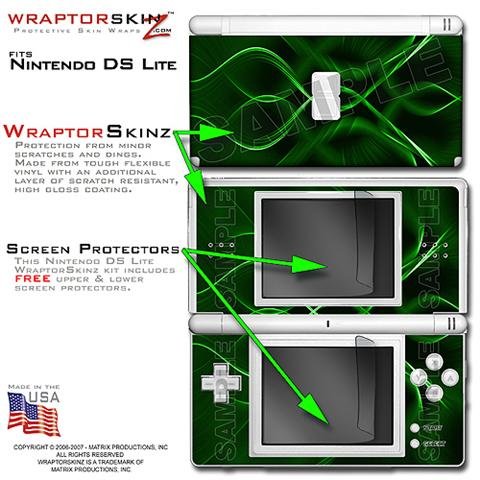Abstract 01 Green WraptorSkinz Skin kit fits Nintendo DS Lite (DS LITE NOT INCLUDED)