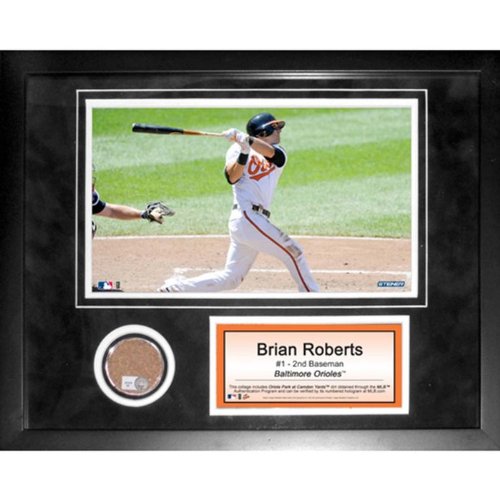 MLB Baltimore Orioles Brian Roberts Mini Dirt Collage - 11x14