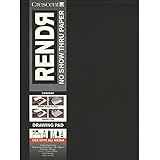 Crescent Cardboard Co RENDR No Show Thru Drawing Pad, 9-Inch by 12-Inch, 24 Sheets