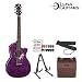 Luna Guitars JB-FLO-PF-QM-AMP-PROMO Acoustic-Electric Guitar, Flora Passion Flower