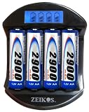 Zeikos ZE DCQ3950 Rapid 1 Hour LCD AA/AAA Battery Charger with 4 AA 2900mAh Batteries Included 51fdKcUFYSL. SL160 Zeikos ZE DCQ3950 Rapid 1 Hour LCD AA/AAA Battery Charger with 4 AA 2900mAh Batteries Included