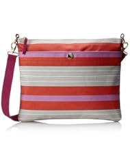 Shoes: Fossil Keyper Top Zip Cross Body,Pink Stripe,One Size - Fossil