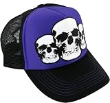 Skulls Purple Trucker Cap