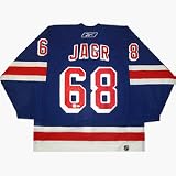 Jaromir Jagr New York Rangers Autographed Reebok NHL Hockey Jersey (Authentic Blue)